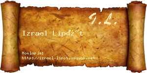 Izrael Lipót névjegykártya